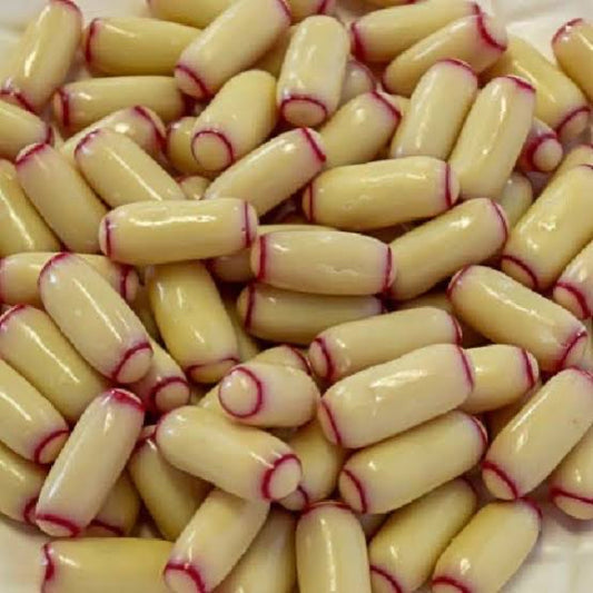 White  chocolate fyna Raspberry bullets 120g to 1kg