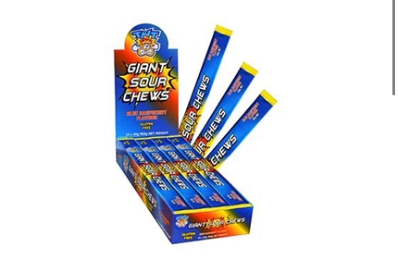 Giant Sour Chew  Bar Blueberry  40g