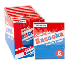 Bazooka original Bubble Gum 6 pieces