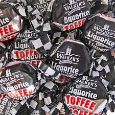 New UK Walkers licorice toffees